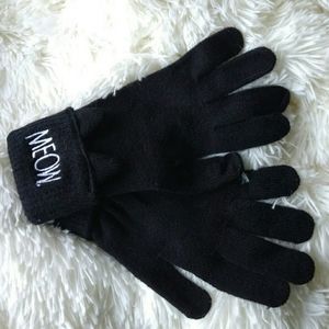 Meow Black Gloves